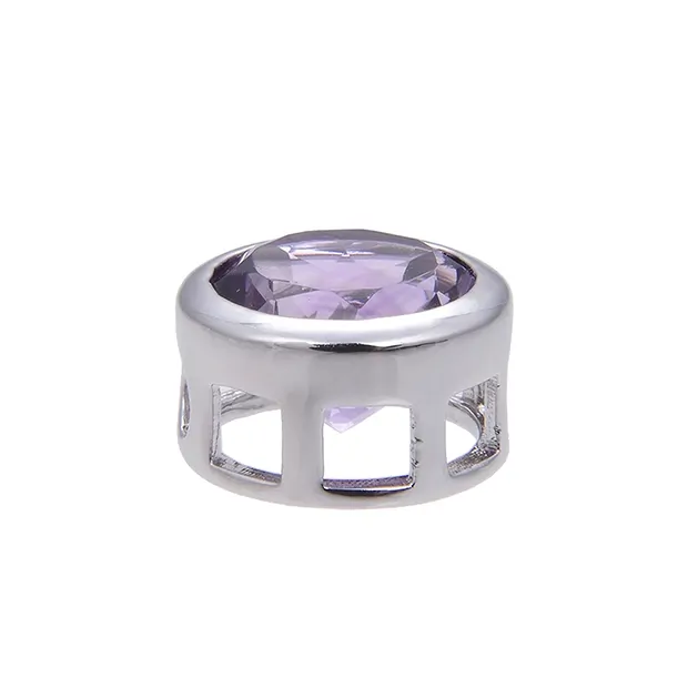 Pendentif Solitaire Amethsyt (10mm), facetté, 1,2cm, rhodié | Marco Schreier