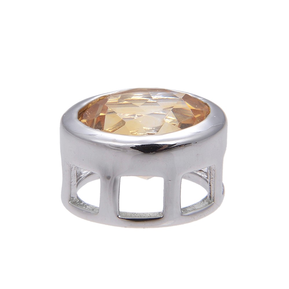 Ciondolo solitario in Citrino (10 mm), sfaccettato, 1,2 cm, rodiato | Marco Schreier