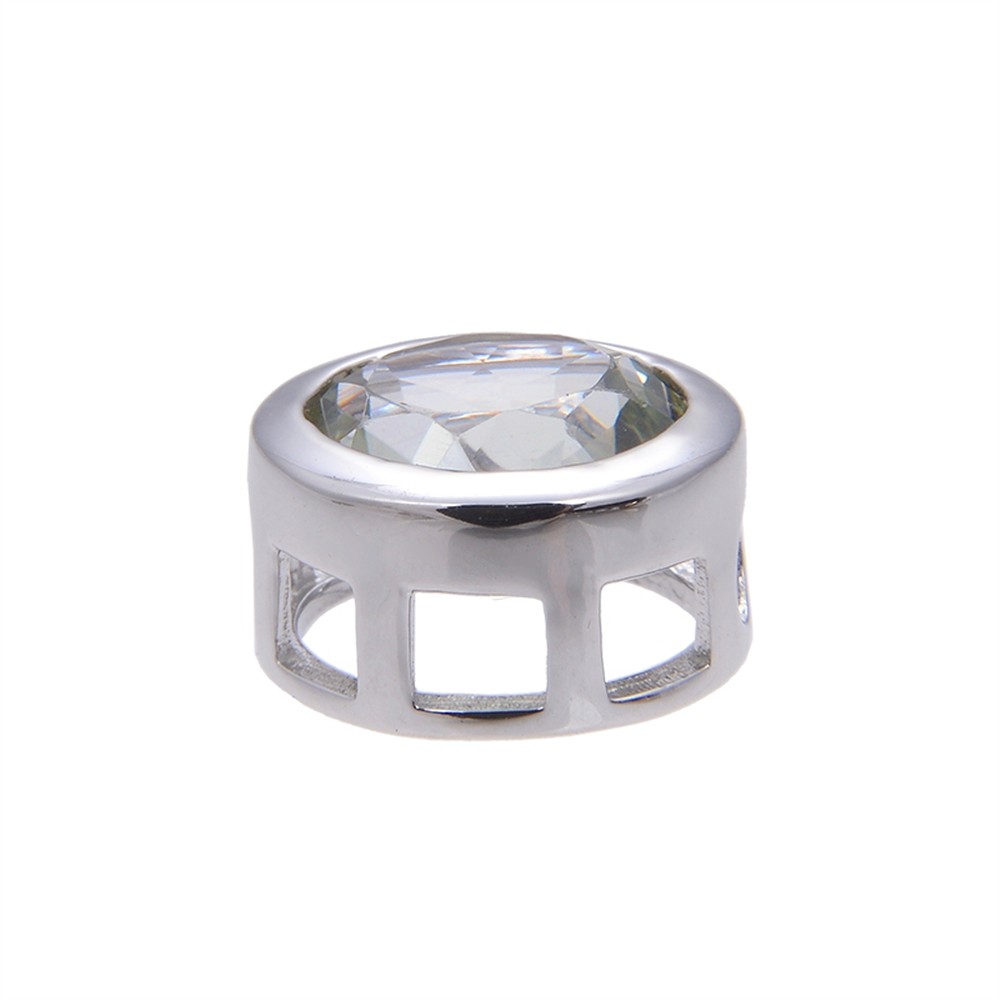 Ciondolo solitario Prasiolite (10 mm), sfaccettato, 1,2 cm, rodiato  | Marco Schreier