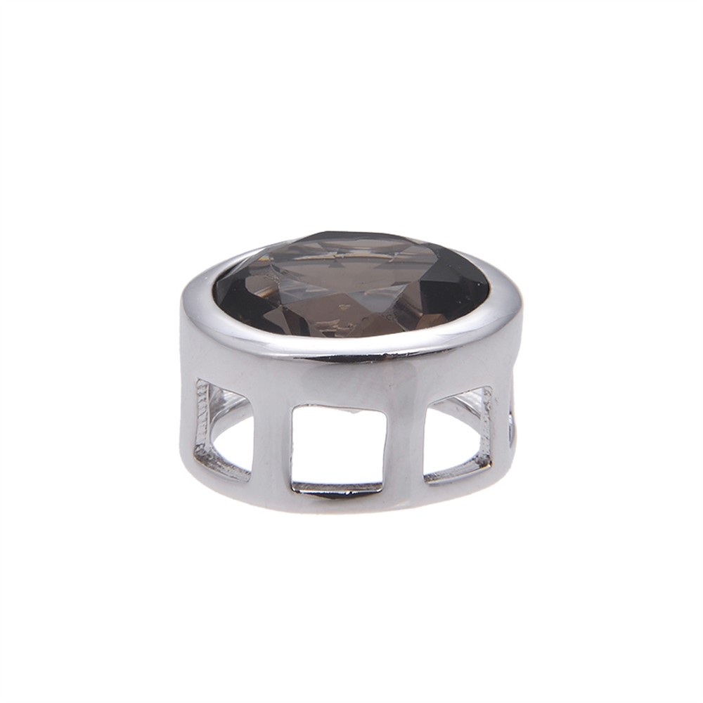 Colgante solitario Cuarzo ahumado (10mm), facetado, 1,2cm, rodinado | Marco Schreier