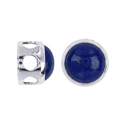242018210029 Anhänger Lapis Lazuli rund (12mm), 1,4cm, rhodiniert | Marco Schreier