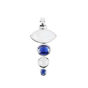 Anhänger Labradorit weiß, Disthen blau, 4,3cm | Edelsteine, Heilsteine & Schmuck