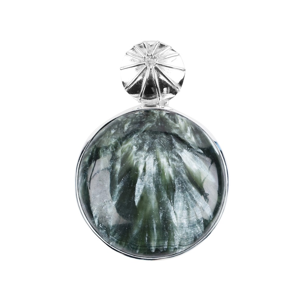 Pendentif Serafinite, rond (30mm), 4,5cm, rhodié | Marco Schreier