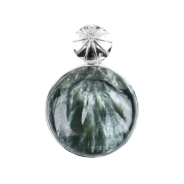 Pendentif Serafinite, rond (30mm), 4,5cm, rhodié | Marco Schreier