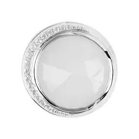 Pendant Moonstone white (20mm), Topaz (white), 2,6cm, rhodiniert | Marco Schreier