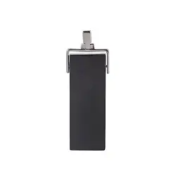 242018210164 Shungite pendant (stab.), rectangle (40 x 15mm), 5.0cm, rhodiniert | Marco Schreier