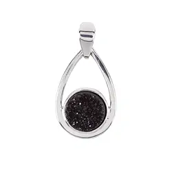242018210192 Anhänger Druzy-Achat, rund, 3,1cm, rhodiniert | Edelsteine, Heilsteine & Schmuck