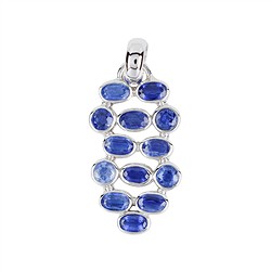 242018210213 Anhänger Disthen facettiert Traube, 3,6cm, rhodiniert | Marco Schreier