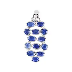 242018210213 Colgante Cianita uva facetada, 3,6 cm, rodinado | Marco Schreier