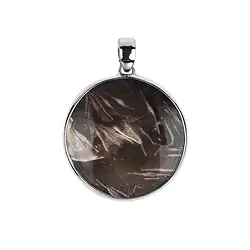 242018210322 Prairie Agate (plant fossil) pendant, 4.0 cm, rhodiniert | Marco Schreier