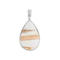 242018210336 Java sunset jasper drop pendant, 5.4 cm, rhodiniert | Marco Schreier