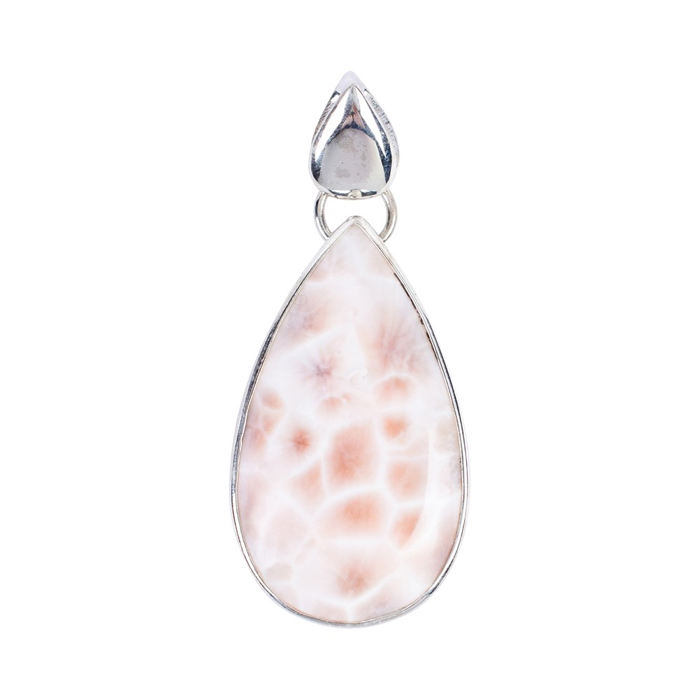 Anhänger Natrolith Tropfen, 4,8cm, rhodiniert | Edelsteine, Heilsteine & Schmuck