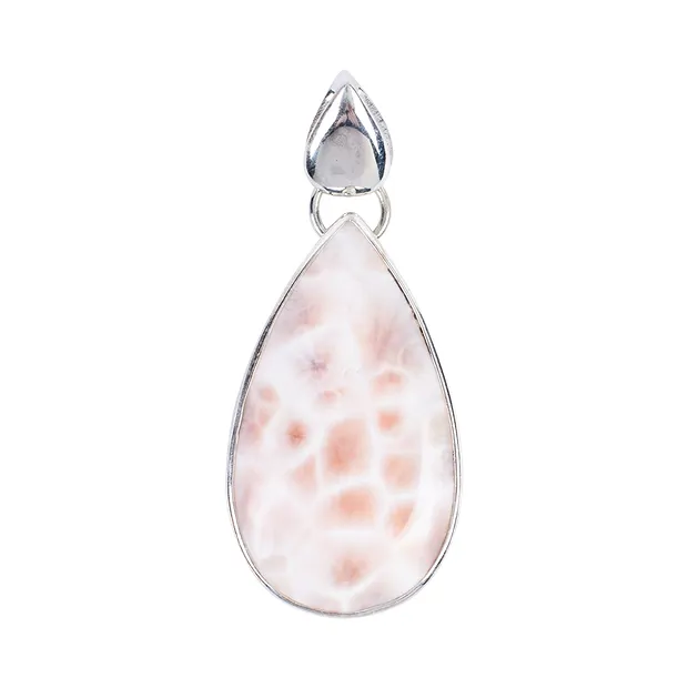 Anhänger Natrolith Tropfen, 4,8cm, rhodiniert | Edelsteine, Heilsteine & Schmuck