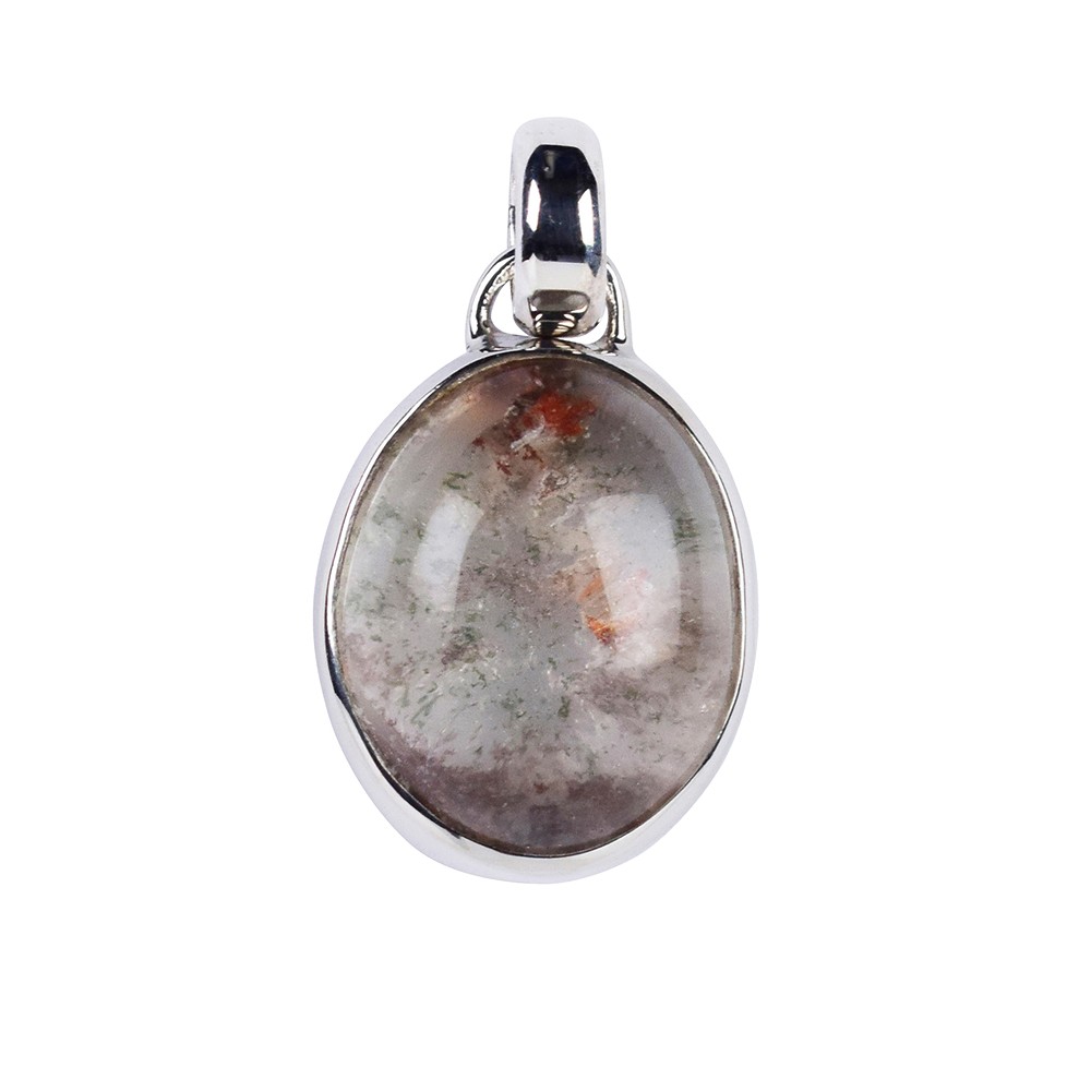 Pendentif Quartz Lodolite Ovale, 2,4cm, rhodié | Marco Schreier