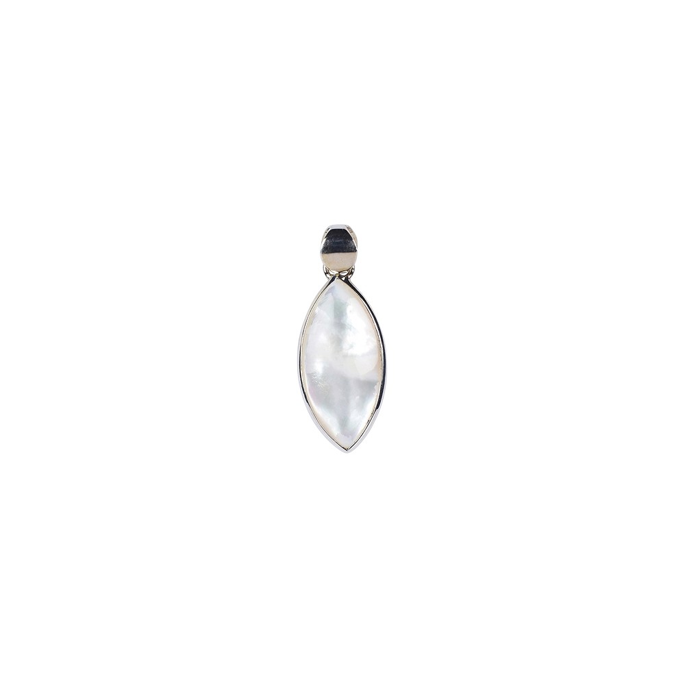 Mother of Pearl (light) Marquise pendant, 2.5 cm, rhodiniert | Marco Schreier