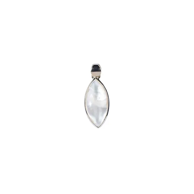 Mother of Pearl (light) Marquise pendant, 2.5 cm, rhodiniert | Marco Schreier