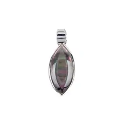 242018210521 Mother of Pearl (dark) Marquise pendant, 3.5 cm, rhodiniert | Marco Schreier