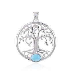 242018230003 Larimar pendant, tree of life, 4.1 cm, rhodiniert | Marco Schreier