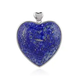 242018230141 Pendentif Lapis-lazuli, coeur (28 x 32mm), 4,0cm, rhodié | Marco Schreier
