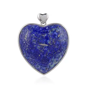 Colgante de lapislázuli, corazón (28 x 32 mm), 4,0 cm, rodinado | Marco Schreier