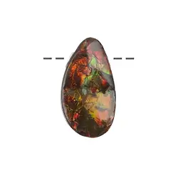 242018240002 Freeform Ammolith, gebohrt, 2,8 - 3,7cm, rhodinierte Kappen | Marco Schreier