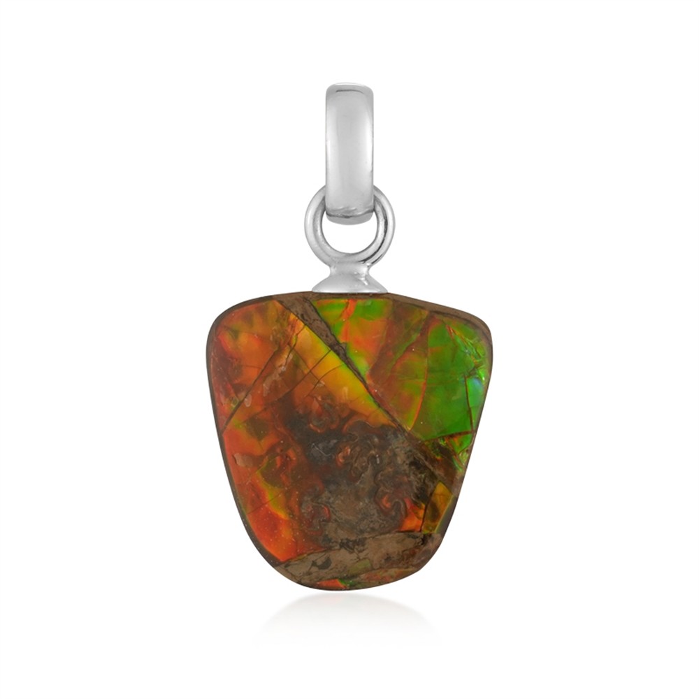 Pendentif Ammolite Freeform, 2,7 - 3,7cm, rhodié | Marco Schreier