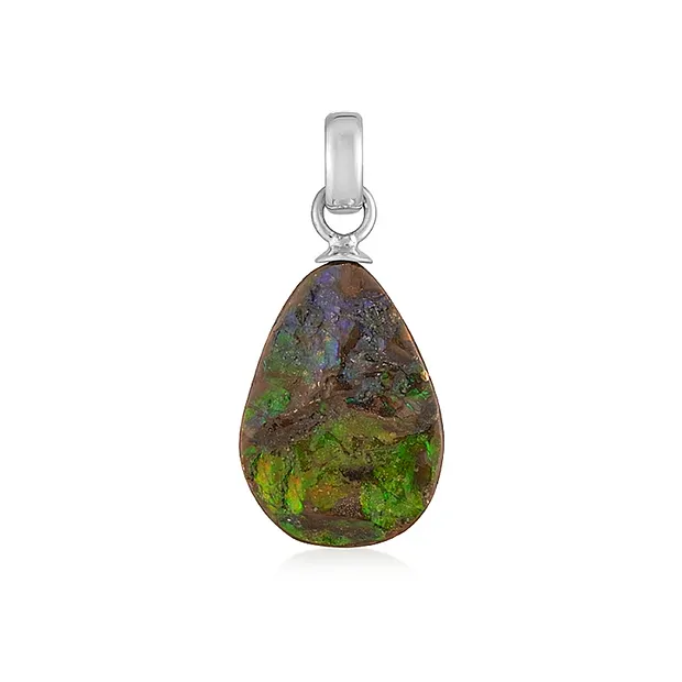 Pendentif Ammolite Freeform, 1,6 - 2,0cm, rhodié | Marco Schreier