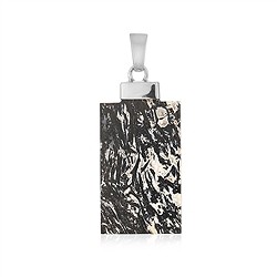 242018240008 Pendentif Zèbre-Palmier rectangulaire (40 x 22mm), 5,4cm, rhodié | Marco Schreier