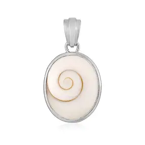 Shiva's Eye pendant (22 x 18mm), oval, 3.5cm, rhodiniert | Marco Schreier