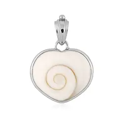 242018240025 Shiva's Eye pendant (22 x 20mm), heart, 3.3cm, rhodiniert | Marco Schreier