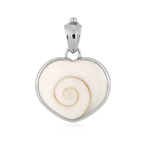 Shiva's Eye pendant (22 x 20mm), heart, 3.3cm, rhodiniert | Marco Schreier