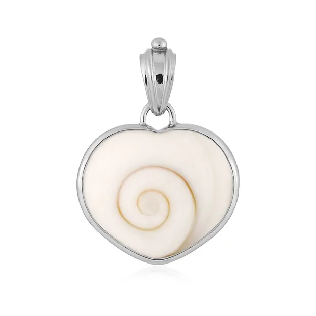 Shiva's Eye pendant (22 x 20mm), heart, 3.3cm, rhodiniert | Marco Schreier