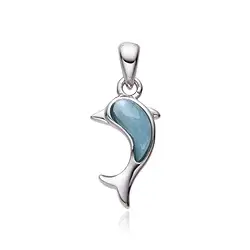 242018240042 Anhänger Larimar, Delfin, 1,3cm, rhodiniert | Edelsteine, Heilsteine & Schmuck