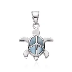 242018240055 Colgante de Larimar, tortuga, 1,6 cm, rodinado | Marco Schreier