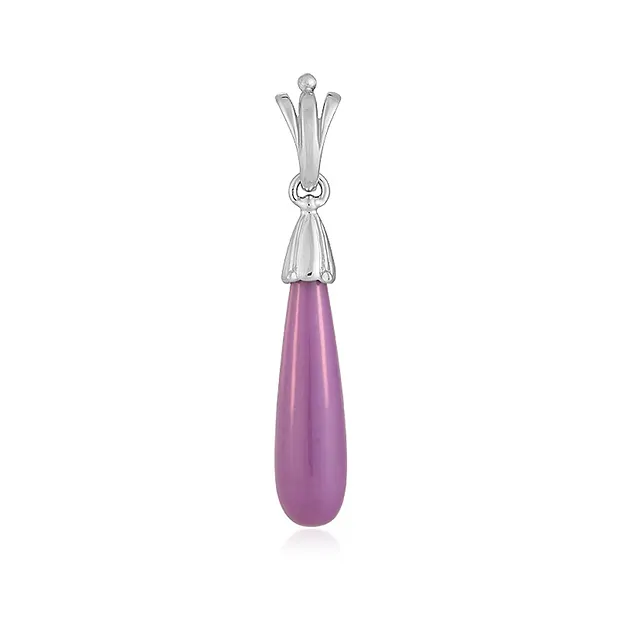 Phosphosiderite pendant, grapefruit (31 x 9mm), 5.1cm, rhodiniert | Marco Schreier