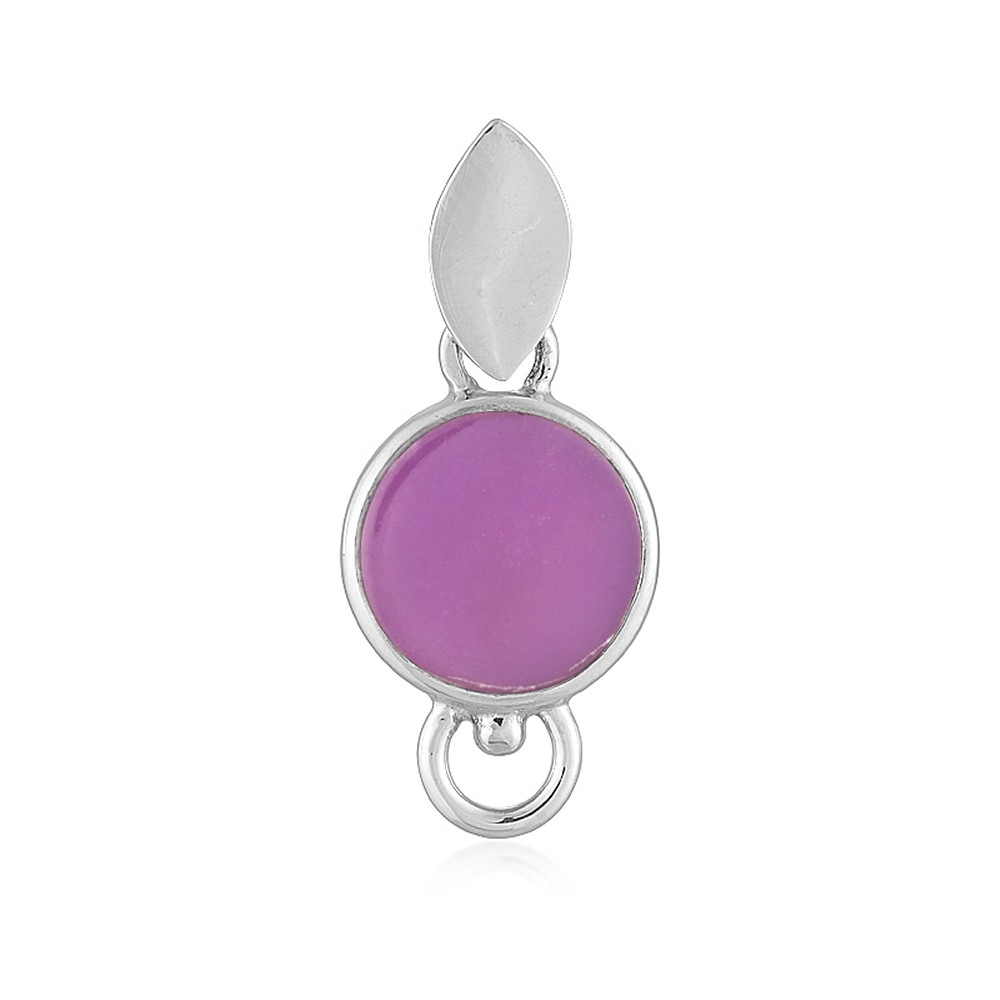 Phosphosiderite pendant, round (12mm), 2.7cm, rhodiniert | Marco Schreier