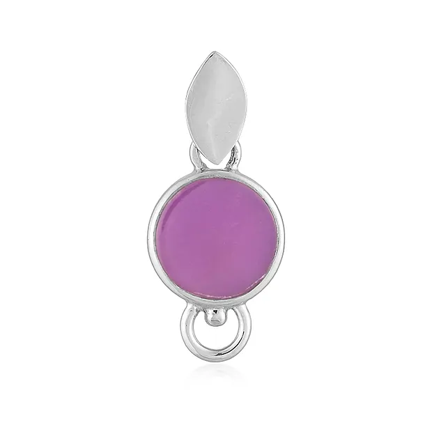 Phosphosiderite pendant, round (12mm), 2.7cm, rhodiniert | Marco Schreier
