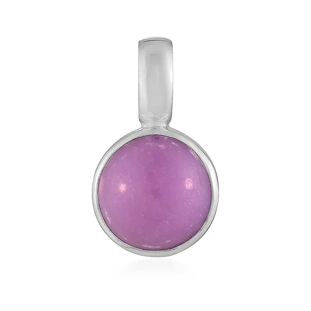 Phosphosiderite pendant, round (10mm), 1.8cm, rhodiniert | Marco Schreier