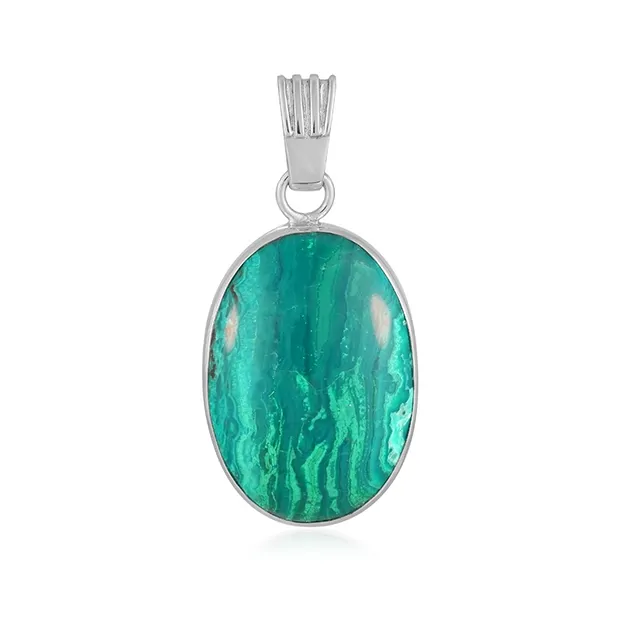 Anhänger Atacama-Opal Freeform (25 x 18mm), 3,4cm, rhodiniert  | Marco Schreier