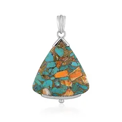 242018240131 Pendentif Pierre Mohave (rec.), Trillion (35 x 35mm), 5,2cm, rhodié | Marco Schreier