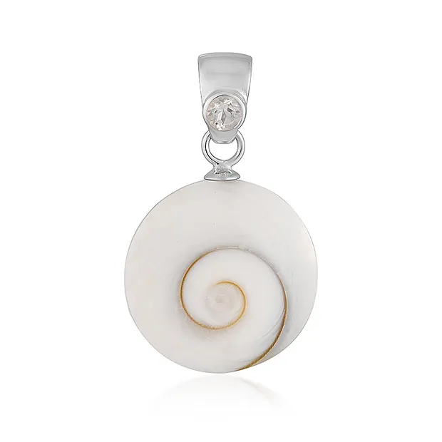 Anhänger Shivas Auge (22mm), rund, Topas, 3,6cm, rhodiniert | Marco Schreier