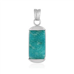242018240151 Pendant Amazonite, rectangle (22 x 11mm), 3.4cm, rhodiniert | Marco Schreier