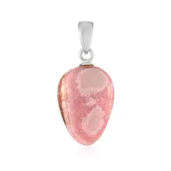 242018240153 Pendentif Rhodochrosite, forme libre (25 x 15mm), 3,5cm, rhodié | Marco Schreier