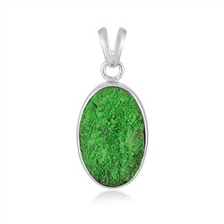 242018250021 Pendentif Uvarovite, Ovale (22 x 15mm), 3,4cm, rhodi&#xE9; | Marco Schreier