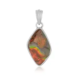242018250034 Pendentif Ammolite, forme libre (23 x 13mm), 3,2cm, rhodié | Marco Schreier