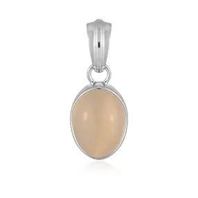 Colgante Piedra de luna, oval (12 x 10mm), 2,1cm, rodinado | Marco Schreier