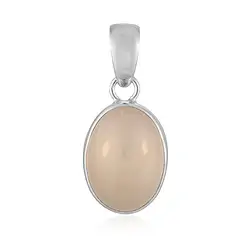 242018250092 Moonstone pendant, oval (18 x 14mm), 2.7cm, rhodiniert | Marco Schreier