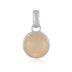 242018250095 Moonstone pendant, round (12mm), 1.9cm, rhodiniert | Marco Schreier