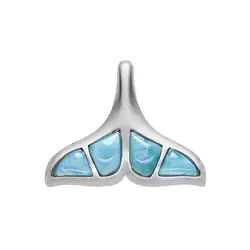 242018250111 Pendentif Larimar, nageoire de baleine, 2,5cm, rhodié | Marco Schreier