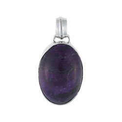 242018250248 Sugilite pendant, oval, 3.0 cm, rhodiniert | wholesaler gems & healing stones